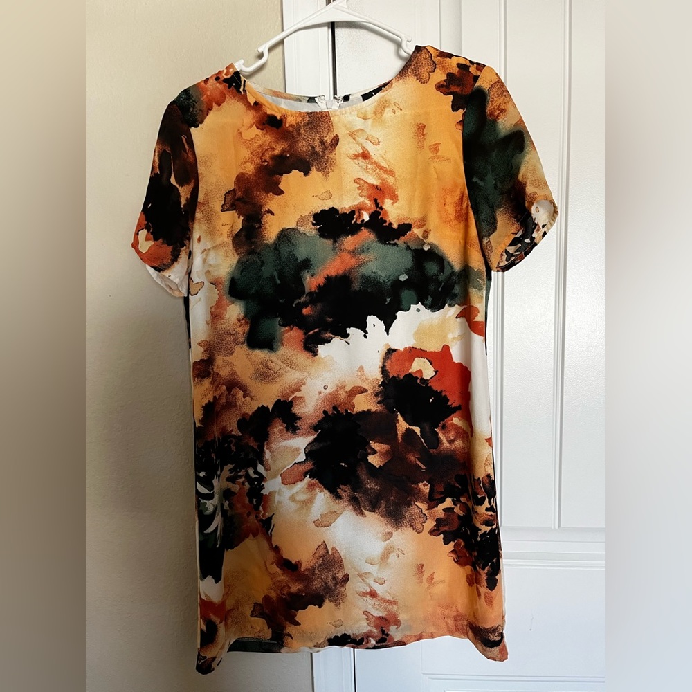 Lulu’s Shift and Shout Dress, Watercolor Floral XS